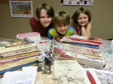 my crew with their favorite books