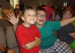 Middle Boy and friend at VBS