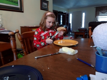 making snowflake with a tortilla