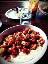 Creole shrimp and grits at Saffire.