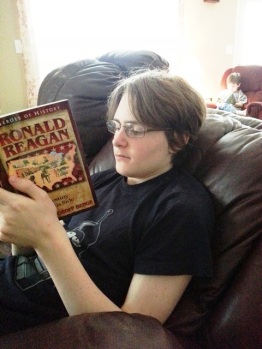 Oldest finished Jaws this week and moved on to a biography of Ronald Reagan