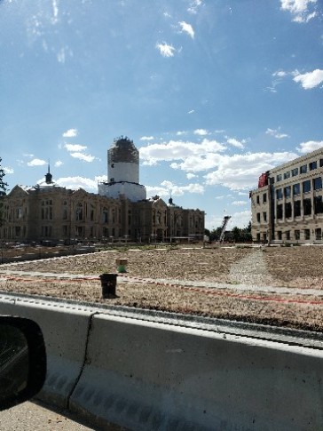 Wyoming capitol was under construction
